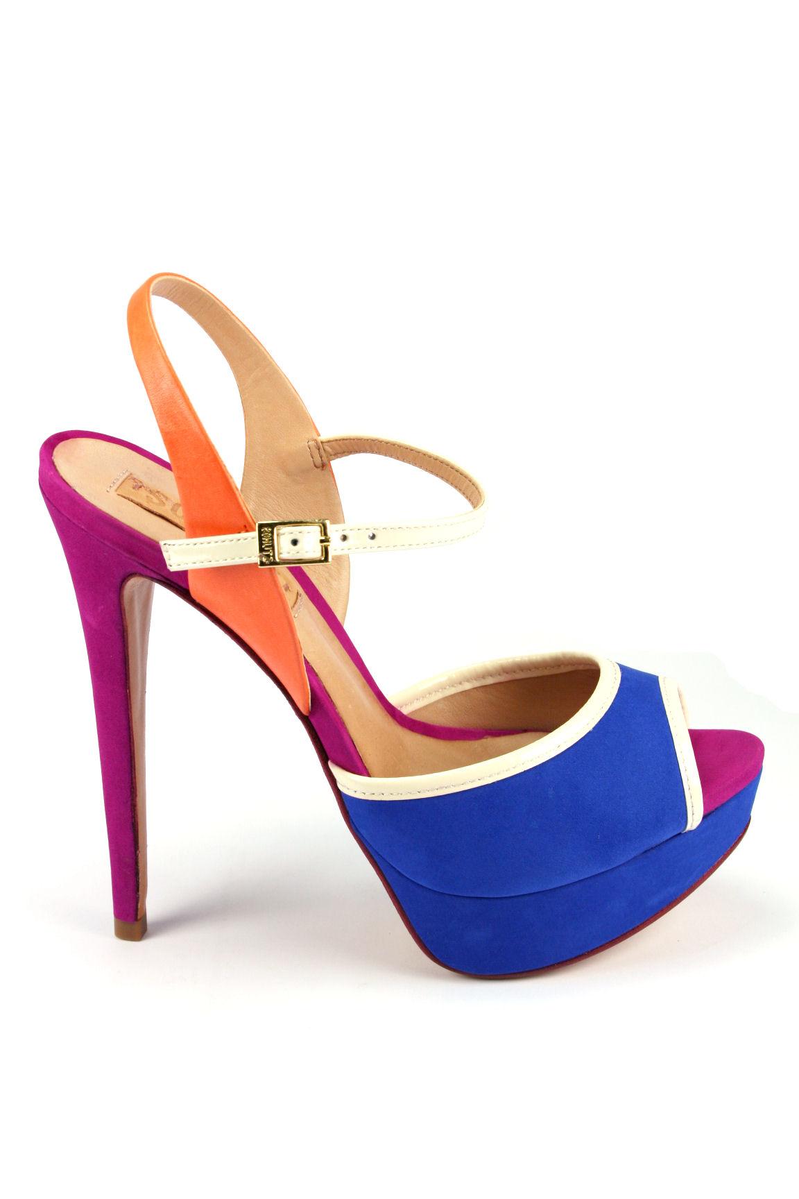 orange and purple heels