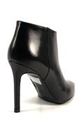 High Heel Ankle Boots Black Leather