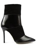 High Heels Ankle Boot Black Suede Leather