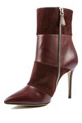 High Heels Ankle Boot Bordeaux Suede Leather