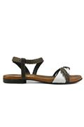 Sandal Brown Braided Leather White Milk Leather