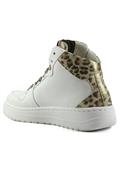 2SD King High White Leather Leopard Laminated Cloth