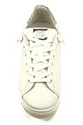 2SD Low White Leather Silver Mirrored
