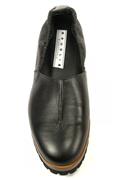 Moccasin Elastic Profile Black Leather Naplak