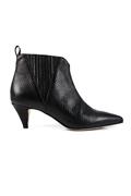 Chanel Ankle Boot Black Viper Stamped Leather