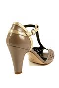 High Heels Shoes Beige Taupe Nappa Leather