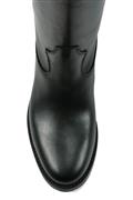 High Boots Internal Wedge Black Leather