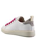 P01 White Leather Grey Suede Fuxia Laces