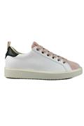 P01 White Leather Pink Suede