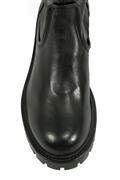 Boot Black Elastic Leather