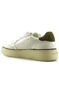 Slam White Leather Green Suede