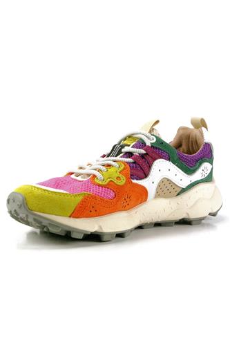Yamano 3 Fuxia Mesh White Leather Orange Yellow Green Suede