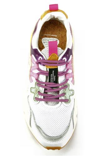 Yamano 3 White Mesh Leather Pink Purple Yellow Suede