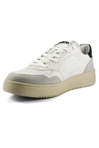 Slam White Leather Suede Black