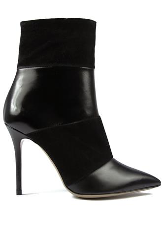 High Heels Ankle Boot Black Suede Leather, ROBERTO FESTA