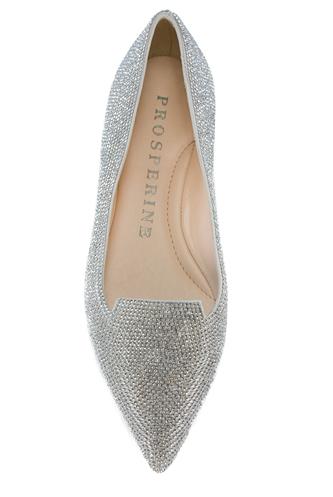 Crystal Silver Glittered Leather