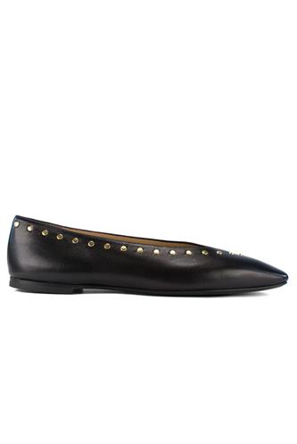 Ballerina Black Leather Studs Profile, PROSPERINE