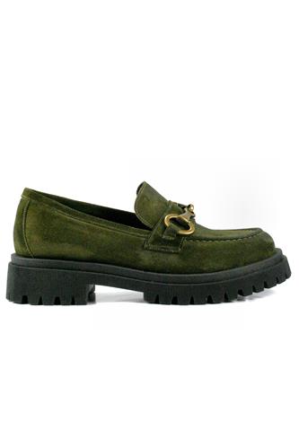 Moccasin Green Aged Suede, LATIKA