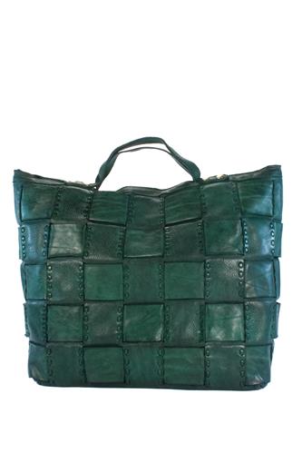 Shopping Edera Bottle Green Woven Leather