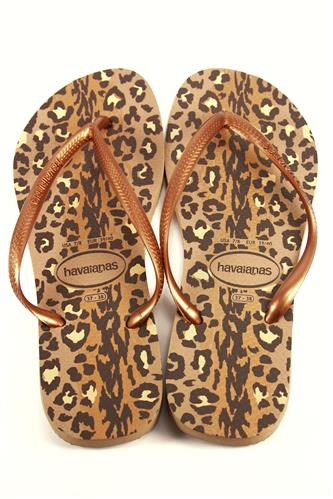 havaianas slim animals rose gold