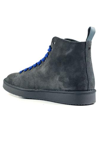 P01 Anthracite Suede Electric Blue Grey Laces