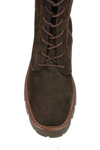 High Boot Maxi Sole Brown Suede Laces