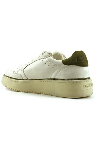 Slam White Leather Green Suede