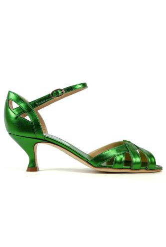 Victoria Green Laminated Leather, MINA BUENOS AIRES